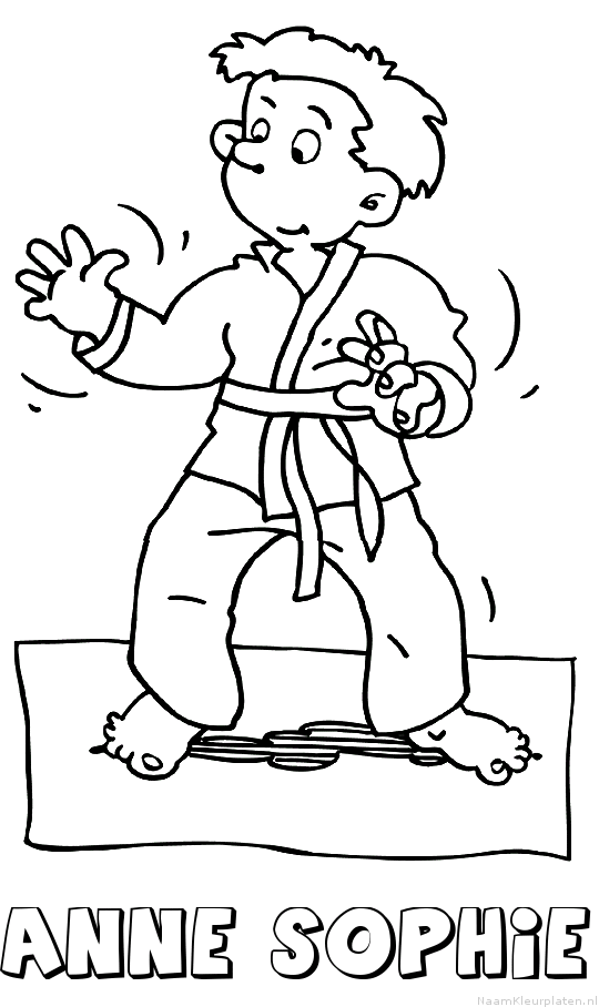 Anne sophie judo kleurplaat